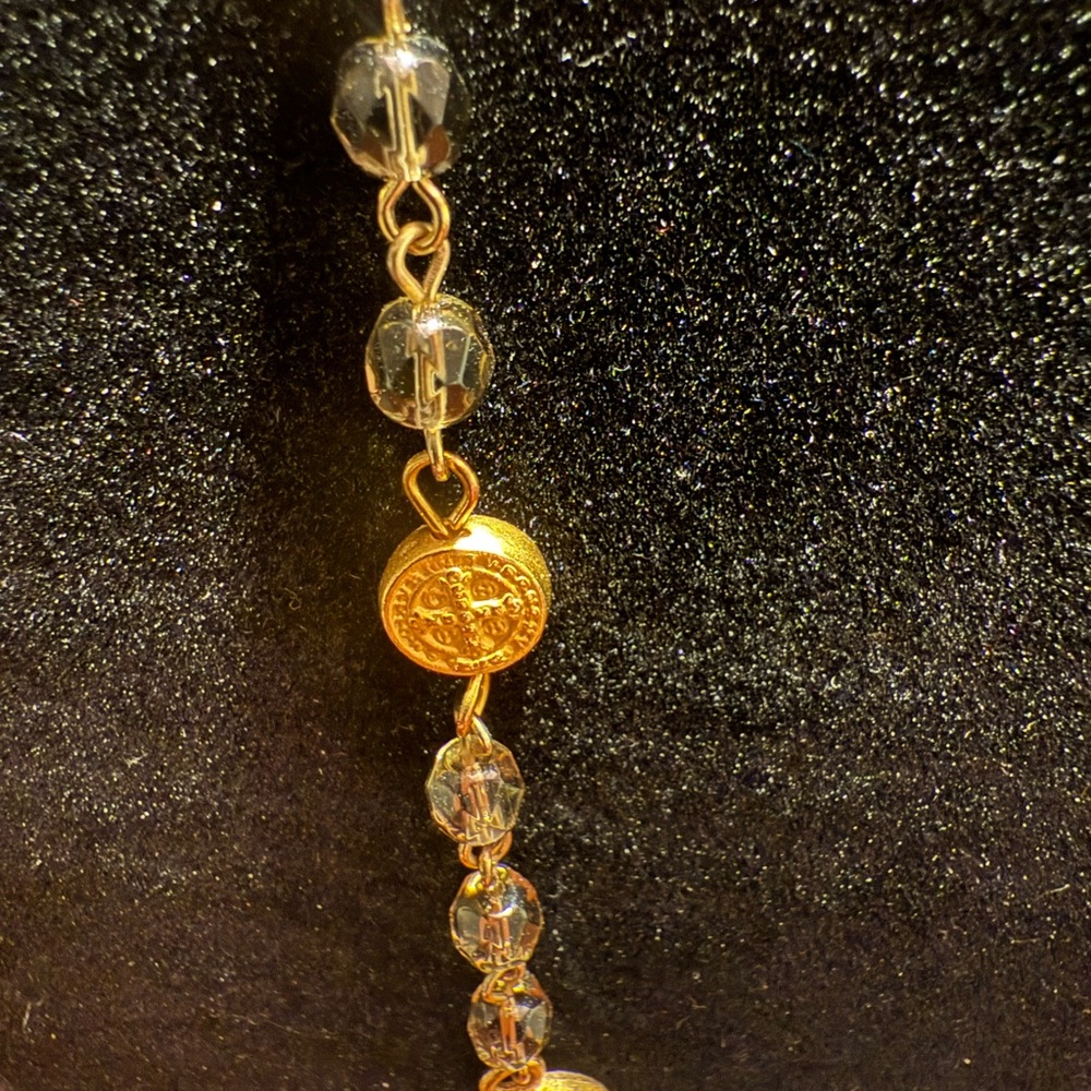 Gold Filigree Lariat Necklace - Elegant Women's Necklace - Picture 5 of 6